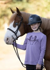 Kerrits Kids All We Need Is Horses Sweatshirt - Violet Dawn