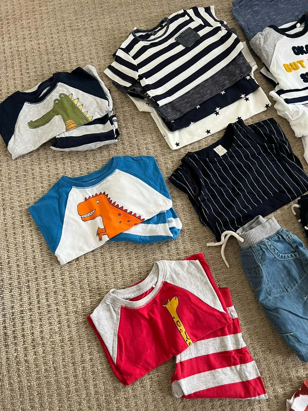 Next H&M 9-12 Month Clothes Bundle Summer 2 Piece Dungaree Short T-Shirt Romper image 2