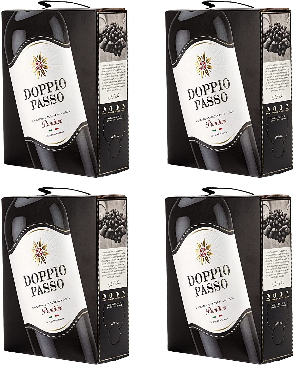 Doppio Passo Primitivo Bag in Box 4x3 Liter