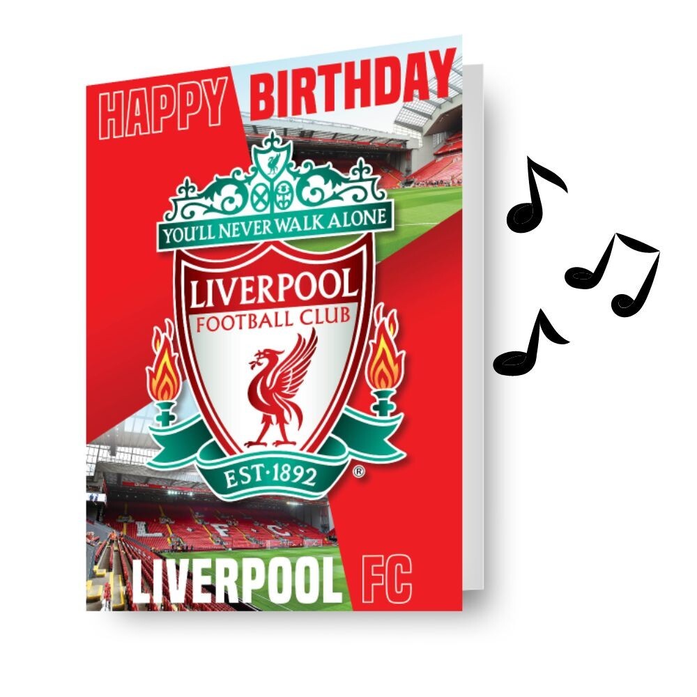 Geburtstagskarte Liverpool Football Club Musical Sound Singen Geburtstagskarte