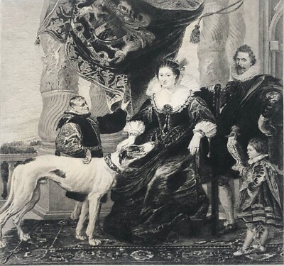 Graf Und Gräfin Von Arundel Petrus Paulus Rubens 1577-1640 England Windhund