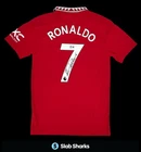 CRISTIANO RONALDO SIGNED MANCHESTER UNITED SOCCER JERSEY BECKETT BAS STICKER