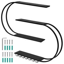 Countertop Liquor Cabinet Large Capacity Wine Storage for Bar