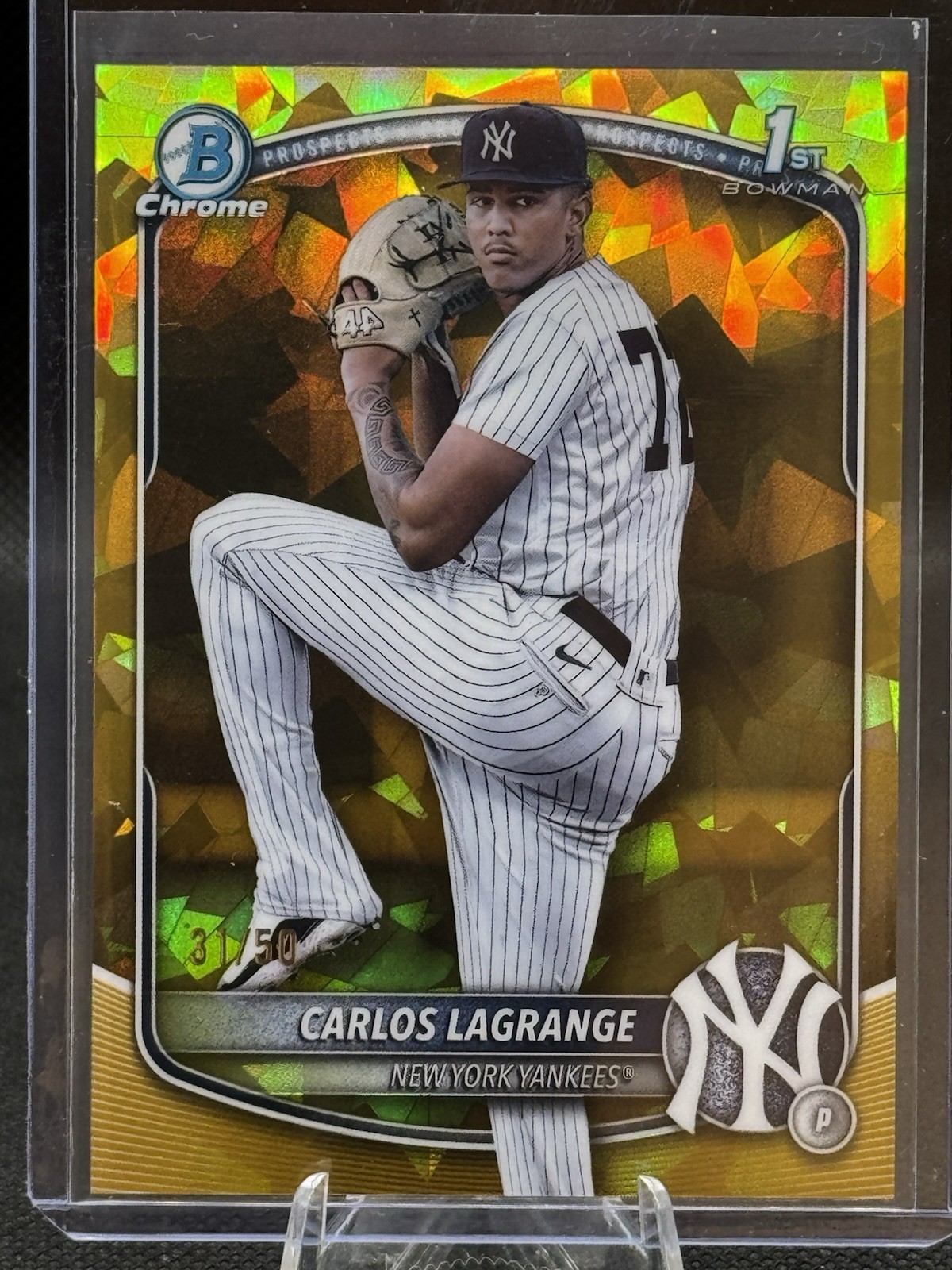 2025 Bowman Chrome Sapphire- Carlos Lagrange(RC)- Gold Sapphire 1st Bowman 31/50