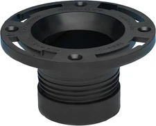 Oatey 43650 Twist-N-Set 4-Inch ABS Water Closet Flange in Black