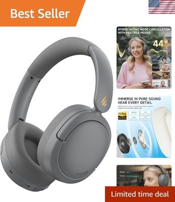 Gray W800BT Pro Hi-Res Audio Headphones - Fast Charging & Dual-Device Connection