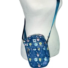 Disney Pixar Monsters Inc Buckle Down Crossbody Bag purse AOP SULLEY MIKE BOO