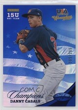 2013 USA Baseball Champions Certified National Team Mirror Blue Danny Casals sh7