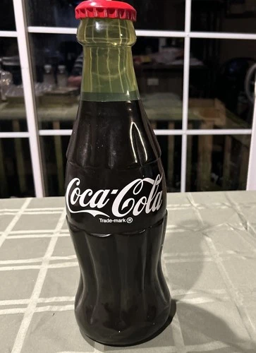 COCA COLA WOODEN 30 INCH BOTTLE WITH CAP VINTAGE/ RARE