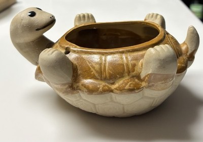 Vtg 1970s Art Pottery Hanging Turtle Planter Indoor Outdoor Ruben's Originals