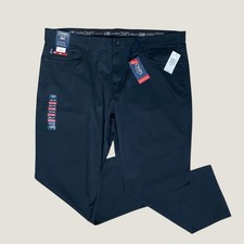 Chaps Men’s Black Pants Flex Comfort Waistband 46x30 Slim Straight Big & Tall
