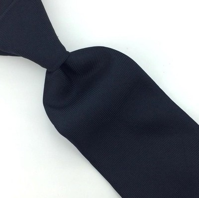 Countess Mara Tie Black Logo Silk Necktie Woven Twill Classic #I24 Vintage/Rare