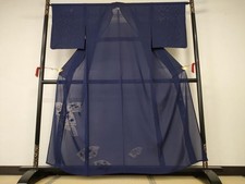 Heiwaya Kimono Summer Silk Tomesode Fan Pattern Used Japanese Kimono