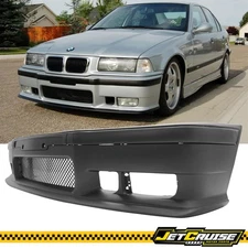 Fits 92-98 BMW E36 3 Series M3 Style Front Bumper Cover Conversion W/ Grille PP