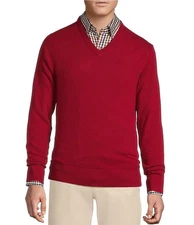 Daniel Cremieux 100% Cashmere Sweater XL Red Crewneck Luxury Pullover NWT $200