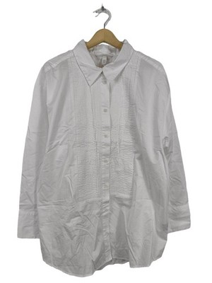H&M Langarmhemd Damen Hemd Gr. DE 42 weiß Business-Look