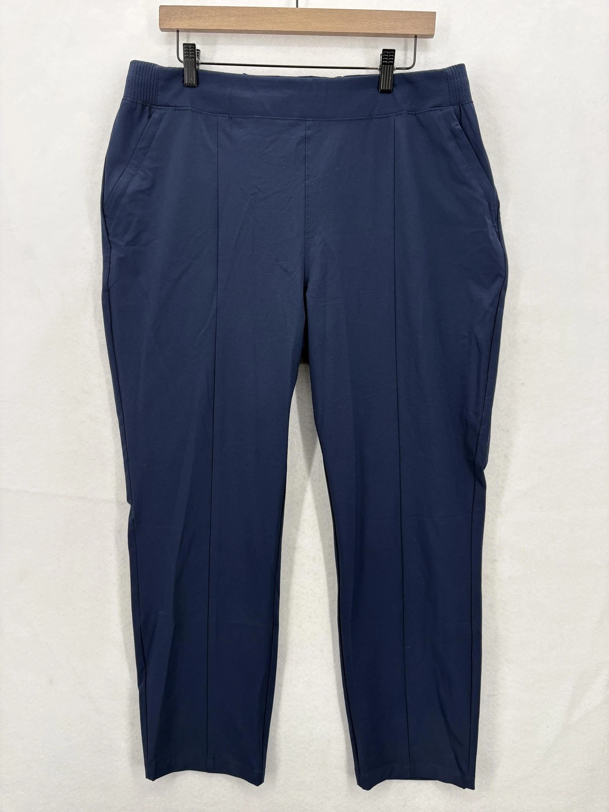 Columbia Pants Mens Large Short Blue PFG Fishing Elastic Waist Stretch Outdoors