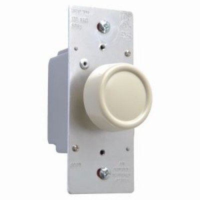 Leviton 600W-120V Single pole Incandescent On/Off Rotary Dimmer Switch - Ivory