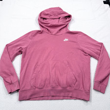Nike Sportswear Club Fleece Pullover Hoodie Pink Women's L