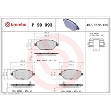 Brembo P 59 093 Bremsbelagsatz für OPEL KARL C16
