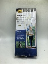 Magnetic Screen Door Mesh Curtain With Magnets  Fits Doors Up To 38"x83"
