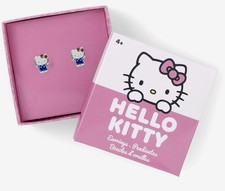 Hello Kitty Stud Earrings Blue Original Style Brand New In Gift Box Cute Kawaii