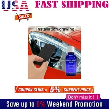 NEW 9H Headlight Cover Len Restorer Cleaner Repair Liquid Polish Car Lpamraplbiq