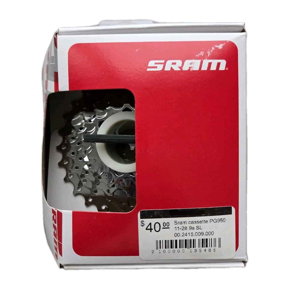 Cassete Sram PG950 11-28 9s prata 00.2415.009.000 - Imagem 2 de 3