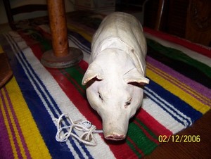 Antique Roullet Decamps Walking Pig Clockwork Mechanical Automaton c.1890 WORKS