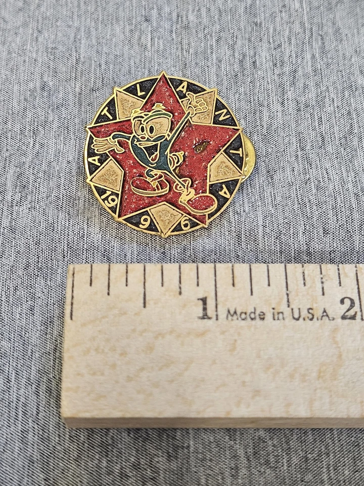 Vintage Atlanta 1996 Olympics Izzy Mascot Enamel Trading Pin Badge ACOG 90s - Image 2 of 4