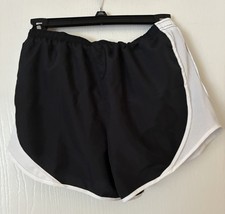 Nike Girls Dri-FIT Tempo Running Shorts Black White Size Large L Athletic Gym