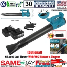 ✅Cordless Leaf Blower 6 Speed Level Electric Air Blower w/ 2 Batteries & Charger