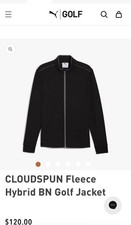Men’s Puma Golf CLOUDSPUN Fleece Hybrid Jacket XL Midweight 633025 Black Men’s Puma Golf CLOUDSPUN Fleece Hybrid Jacket XL Midweight 633025 Black - Image 1