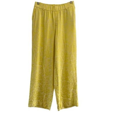 Mos Mosh Bai Planches Pant Wide Leg Yellow Womens Eur Size 38 Quiet Luxury