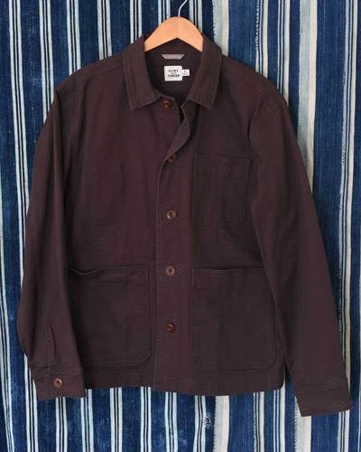 Flint and Tinder Huckberry Brown Classic Chore Jacket Coat - Size Small S - product listing photo