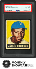 JACKIE ROBINSON PSA 4 1948 LEAF BASEBALL #79 ROOKIE CARD RC DODGERS VG-EX