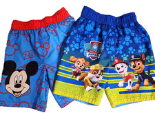 Disney Jr/Nickelodeon boys 5T Mickey Mouse & Paw Patrol swim trunks