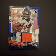 2023 Panini Donruss Optic - Threads Jerry Jeudy #DT-JJE Blue Hyper Prizm (MEM)