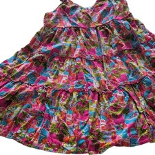 Women’s Multicolor Floral V-Neck Sleeveless Strappy Ruffle Tiered Sundress