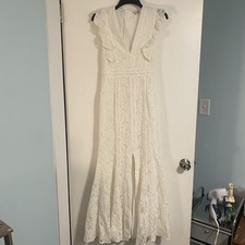 NWOT Baltic Born Ivory/White Dress S Lace Bridal Whimsical Formal Boho Fairy
