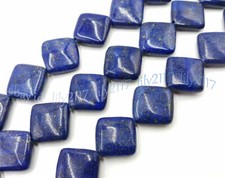 12mm 14mm Natural Blue Lapis Lazuli Square Gemstone Loose Beads 15'' Strand