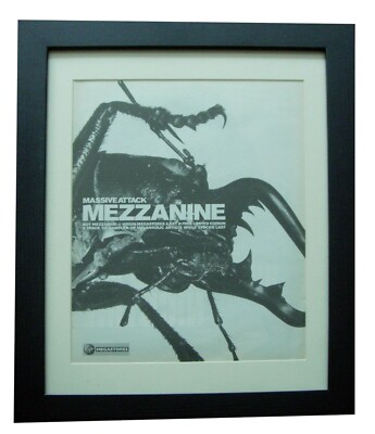 MASSIVE ATTACK+Mezzanine+Teardrop+POSTER+AD+ORIGINAL 1998+FRAMED+FAST WORLD SHIP