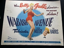 WABASH AVENUE original 22X28 U.S HALF SHEET-BETTY GRABLE