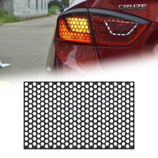 Carbon Fiber Style Rear Tail Light Cover Honeycomb Graphics Sticker Decal Trim
