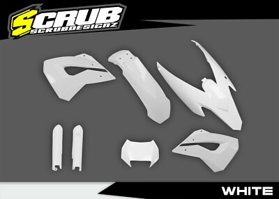 Husaberg 2009 2010 2011 2012 FE 390 450 570 White OEM Plastic Body Kit