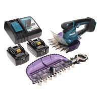 Makita Dum 604 RT2X Grasschere 18 V + Strauchscherblatt + 2X Akku 5,0 Ah + Lader