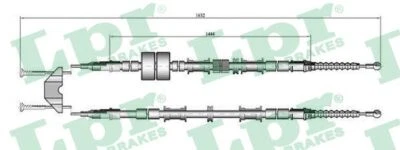 LPR C0652B Cable, parking brake for OPEL,VAUXHALL - Bild 1 von 3