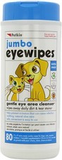 Petkin Jumbo Pet Eye Wipes, Safely Removes Dirt, Discharge,  Tear Stains