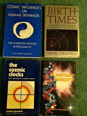 1978 Cosmic Influences on Human Behavior, & 3 other PB books, Michel Gauquelin