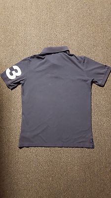 トップス Yohji Yamamoto POUR HOMME polo shirt 3 YOHJI YAMAMOTO Y-3 Men's Solid Blue Polo-Rugby Cotton 3 Button